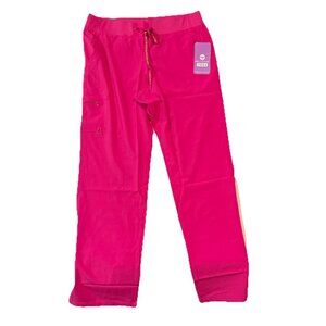 Med Couture Yoga Quick Dry Stretch Women's Scrub Pants -Large (tall) - Pink
